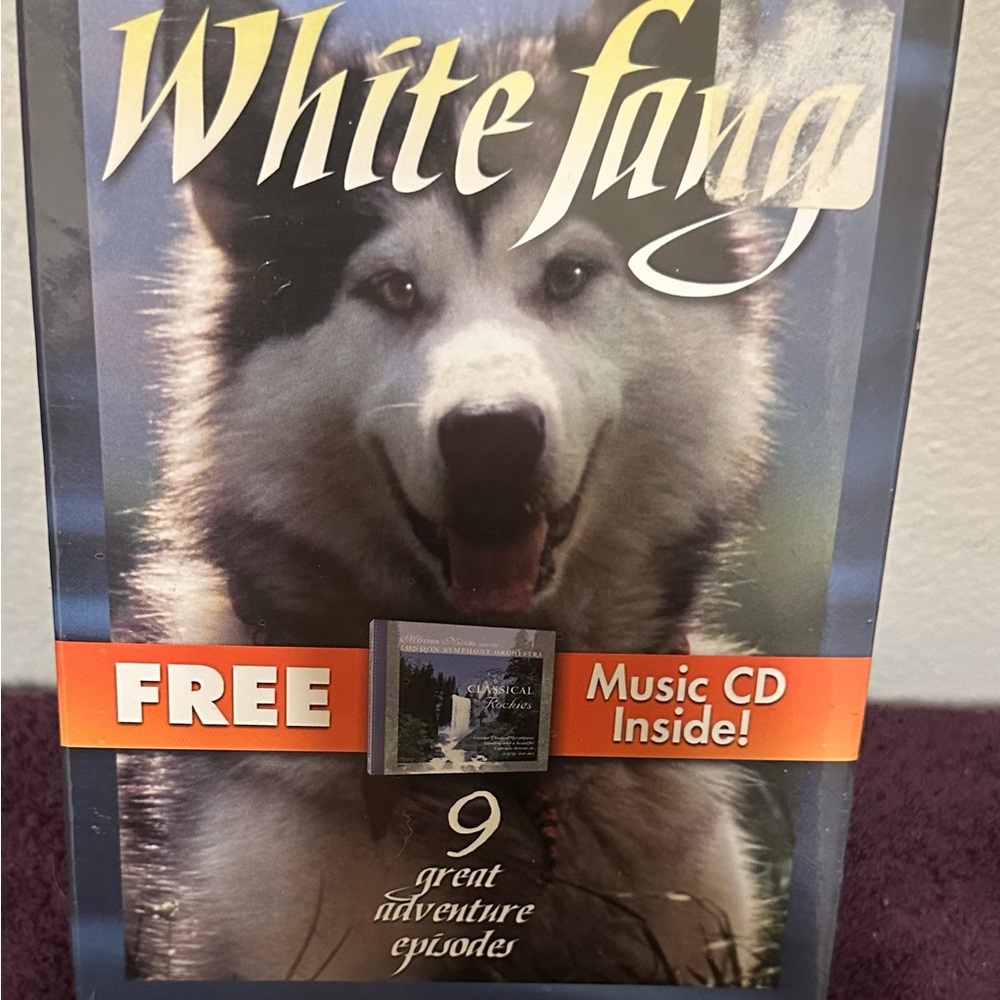 White Fang : 9 Great Adventure Episodes New Sealed includes music cd inside DVDs